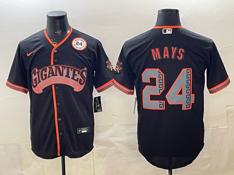 2026 Men Nike San Francisco Giants #24 Mays black Game MLB Jersey 0404002